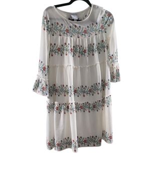 Women's Long Sleeve Floral Tiered boho dress size small nwot